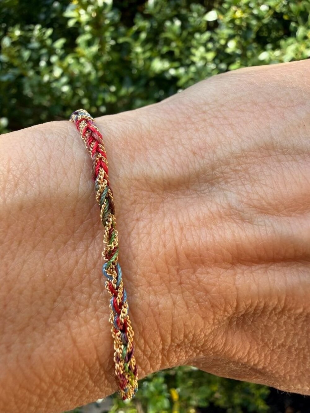 Carolina Bucci Rainbow & Yellow Gold Lucky Bracelet With Lucky Clover - Picture 2 of 6